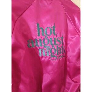 1992 Hot August Nights Hot Rod Car Vintage 90’s Satin Jacket Hot Pink